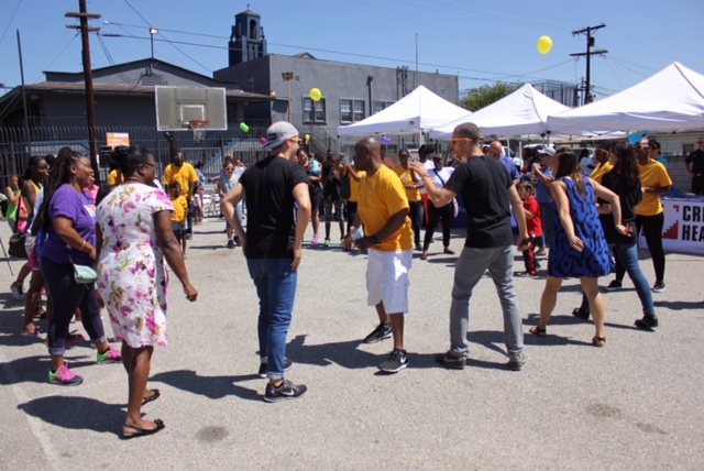 Tony Testa facilitating the dance workshop! Everyone had a great time!